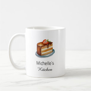 Eleganter Konditorchef für Kuchen Kaffeetasse
