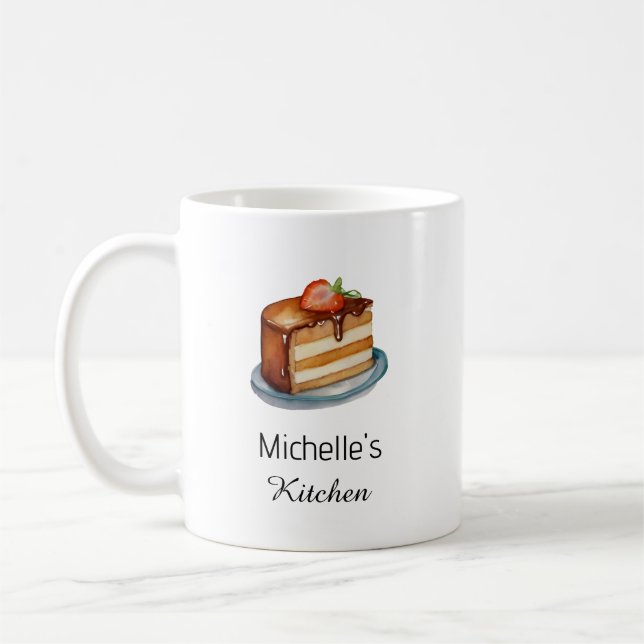 Eleganter Konditorchef für Kuchen Kaffeetasse (Links)