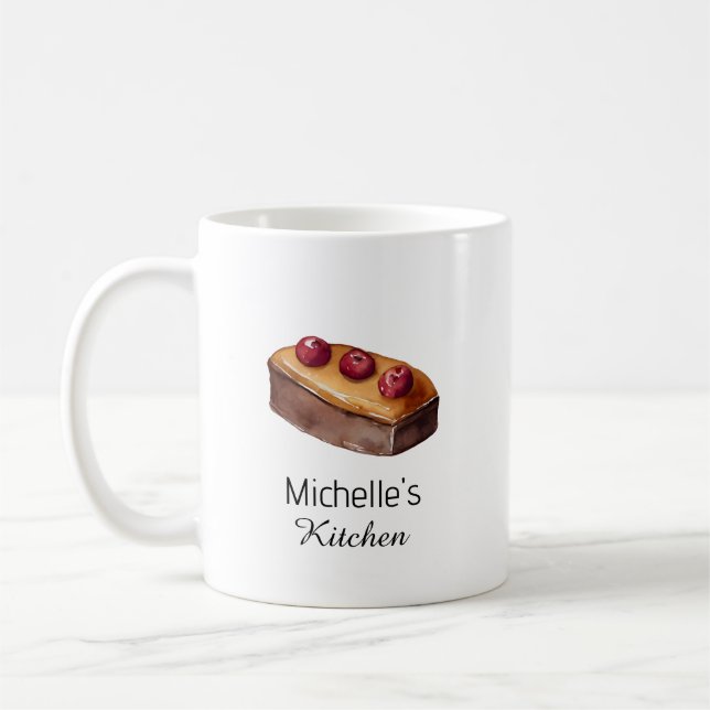 Eleganter Konditorchef für Kuchen Kaffeetasse (Links)