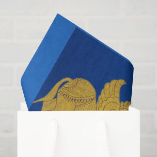 Eleganter königlicher blauer Goldkronleuchter Pega Seidenpapier
