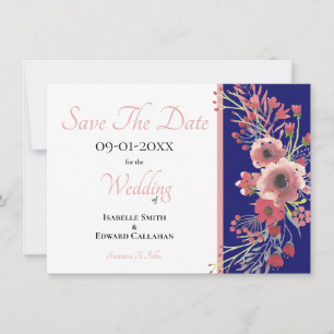 Eleganter Korallen-Pfingstrosen-Blumenkranz auf Na Save The Date
