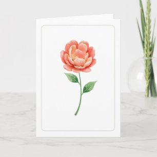 Eleganter Korallenblutledergrüßer Karte