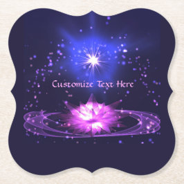 Eleganter kosmischer Zen Lila Crystal Lotus Blume Untersetzer