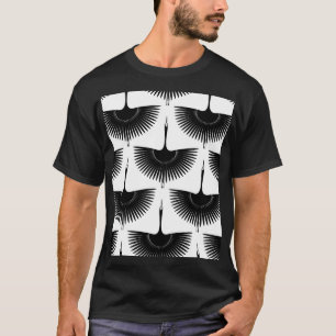 Eleganter Kranich: Orientalisches Vogelmuster T-Shirt