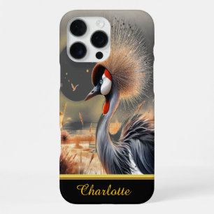 Eleganter Kranich steht prominent  iPhone 16 Pro Max Hülle