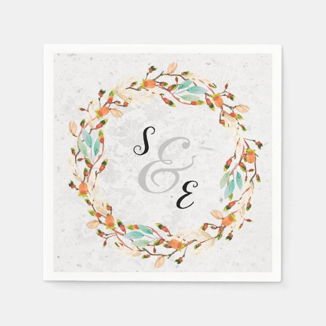 Eleganter Kranz für alle Anlässe Serviette (Vorderseite)