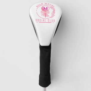 Eleganter Kranz-Monogramm-Golf-Frauen-Social-Club Golf Headcover