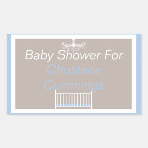 Eleganter Kronleuchter-Baby-Shower-Rechteck-Aufkle Rechteckiger Aufkleber