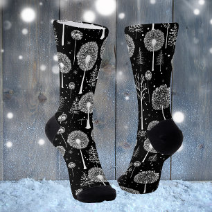 Eleganter Kronleuchter und Christbaum Socken