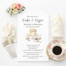 Eleganter Kuchen & Kaffee  Geburtstagsfeier