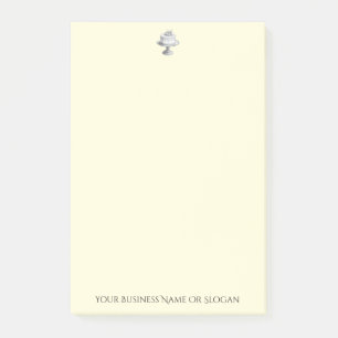Eleganter Kuchen Zeichnend Bäckerei Business Gelb Post-it Klebezettel