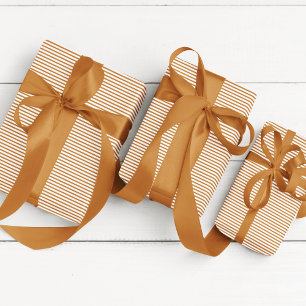 Eleganter Kupfer-dünn gestreift Geschenkpapier