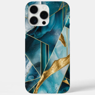 Eleganter Kupfer   Feminine Opulent Aquamarin Gold iPhone 16 Pro Max Hülle