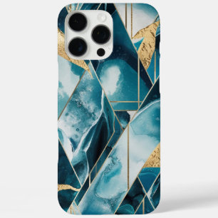 Eleganter Kupfer   Feminine Opulent Aquamarin Gold iPhone 16 Pro Max Hülle