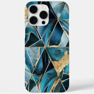 Eleganter Kupfer   Feminine Opulent Aquamarin Gold iPhone 16 Pro Max Hülle
