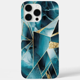 Eleganter Kupfer   Feminine Opulent Aquamarin Gold iPhone 16 Pro Max Hülle