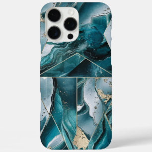 Eleganter Kupfer   Feminine Opulent Aquamarin Gold iPhone 16 Pro Max Hülle