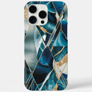 Eleganter Kupfer   Feminine Opulent Aquamarin Gold iPhone 16 Pro Max Hülle