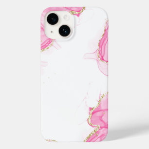 Eleganter Kupfer   Girly Rose Gold Marmor Case-Mate iPhone 14 Hülle