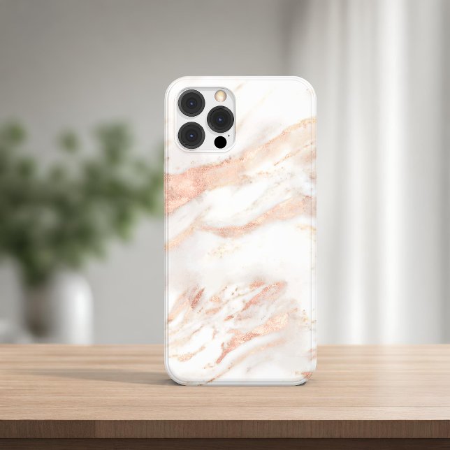 Eleganter Kupfer | Girly Rose Gold Marmor Case-Mate iPhone Hülle (Elegant Copper | Girly Rose Gold Marble Case-Mate iPhone Case)