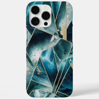 Eleganter Kupfer | Opulous Aquamarin Gold von Frau iPhone 16 Pro Max Hülle
