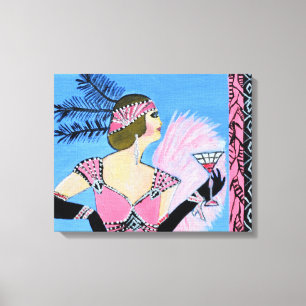 Eleganter Lady2-Leinwand Leinwanddruck