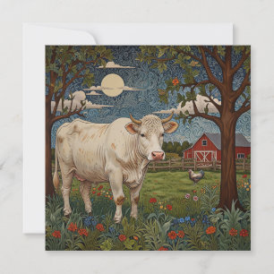 Eleganter ländlicher schicker bohoner Kuhhof Einladung