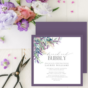 Eleganter Lavendel-Brunch & Bläschendusche Einladung