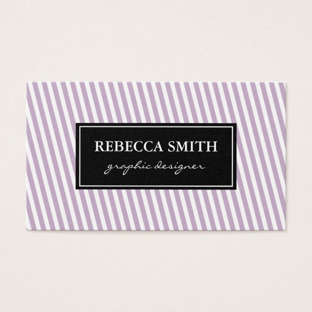 Eleganter Lavendel Weiße Streifen (Vorderseite)