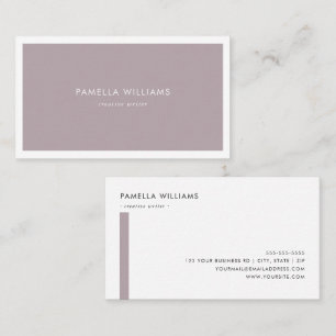 Eleganter Lavender Border Beruflich Minimalistisch Visitenkarte