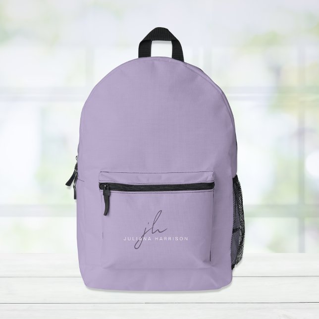 Eleganter Lavender Lila Personalisiert Bedruckter Rucksack (Von Creator hochgeladen)