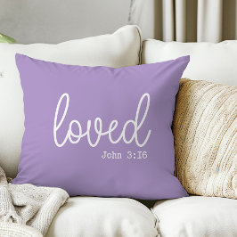 Eleganter Lavender Loved Quote Throw Kissen