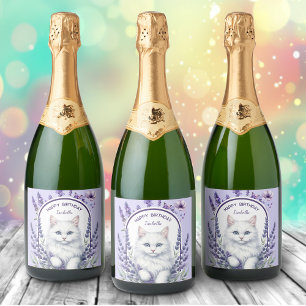 Eleganter Lavender und Katze zum Geburtstag