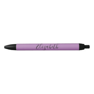 Eleganter Lavender und Name des schwarzen Skripts Kugelschreiber