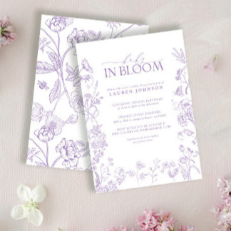 Eleganter Lavender Viktorianische Blumenkinder im  Einladung