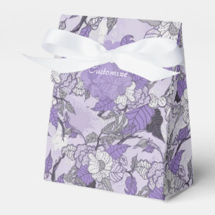 Eleganter Lavender & White Floral Zelt Gefallen Bo Geschenkschachtel