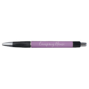 Eleganter Lavender White Script Name Unternehmen Kugelschreiber