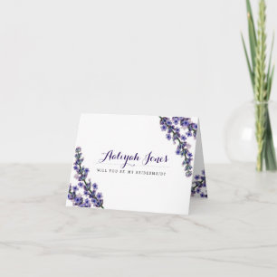 Eleganter Lavender wird meine Bridesmaid-Karte sei Einladung