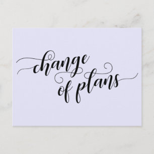 Eleganter Lavenderwechsel Pläne Zurückgestellt Hoc Postkarte