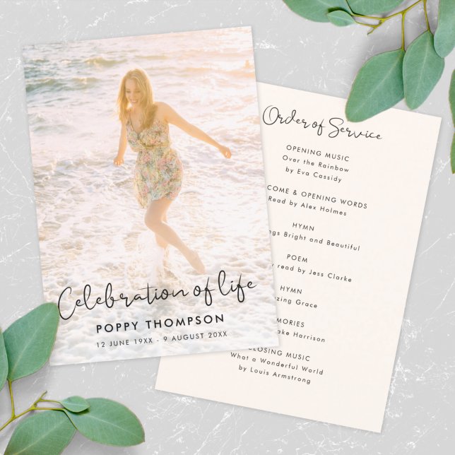 Eleganter Lebensfeiertag Beerdigung Programm (Von Creator hochgeladen)