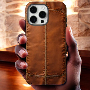 Eleganter Lederschild für iPhone 16 Pro Max Hülle