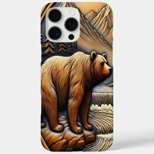Eleganter Lederseher am Fluss iPhone 16 Pro Max Hülle