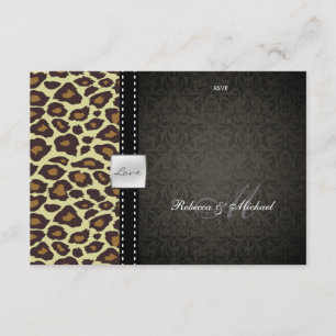 Eleganter Leopard/Damast UAWG Karte