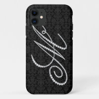 Eleganter Letter M Sparkling Diamonds Monogram