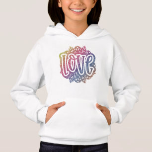 Eleganter Liebe Zitat Glitzer Sparkle Romance Hoodie