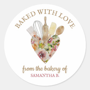 Eleganter Liebeskoch Rustikaler Ferienbäcker Runder Aufkleber