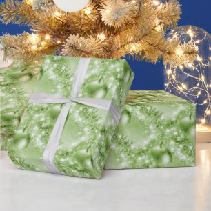 Eleganter Light Green Christmas Ball Geschenkpapier