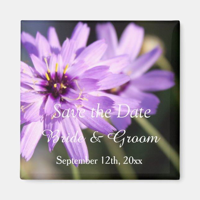 Eleganter, lila Abend Save the Date Magnet (Vorne)