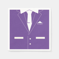 Eleganter Lila Anzug & White Necktie - Name hinzuf