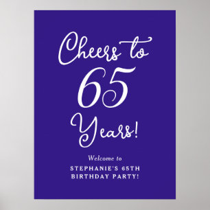 Eleganter Lila Beifall bis 65 Jahre 65. Geburtstag Poster